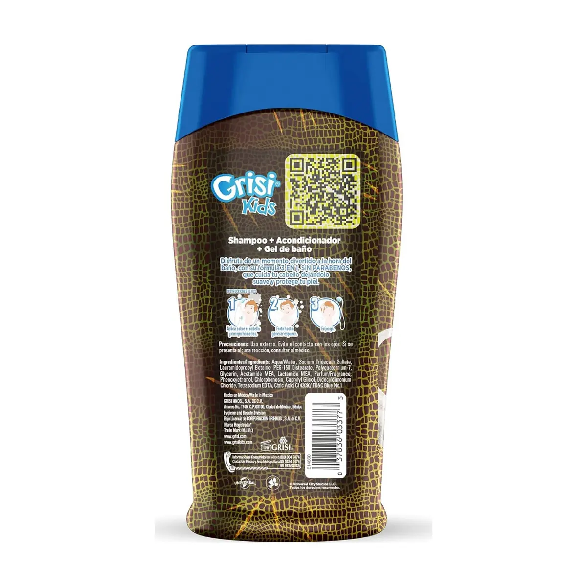 Champú infantil 3 en 1 Jurassic World Grisi Kids (300 ml) - Thumbnail 2