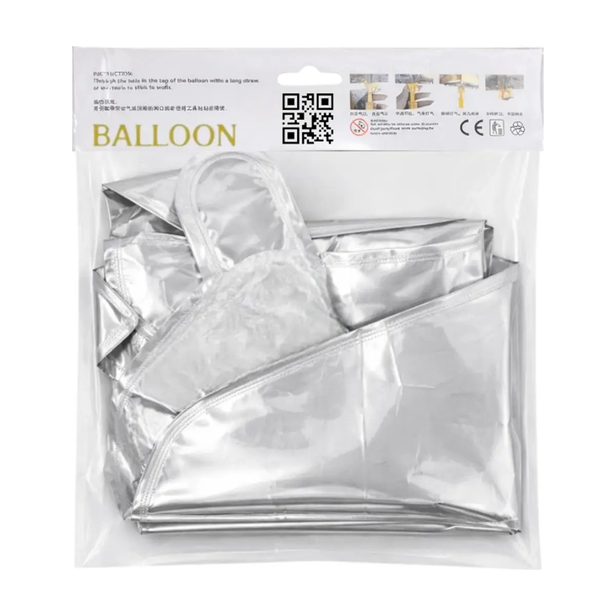 Globo "Love" en plateado Ballon - Thumbnail 3