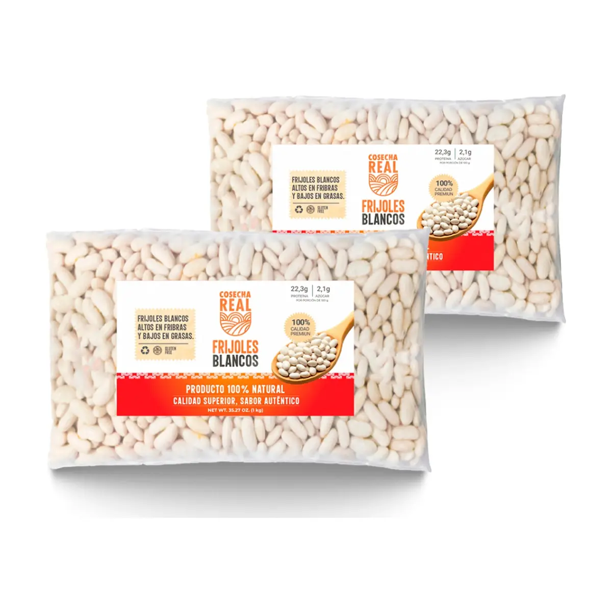 Frijoles blancos Cosecha Real (2 x 1 kg / 2.2 lb)