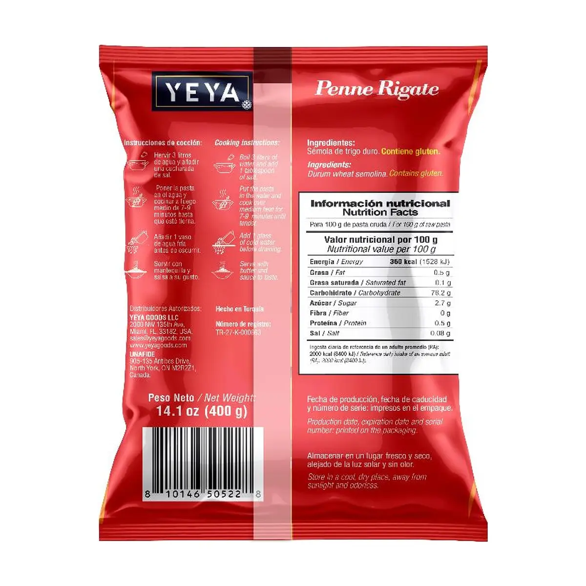 Pasta penne YEYA (400 g / 14.1 oz) - Thumbnail 3