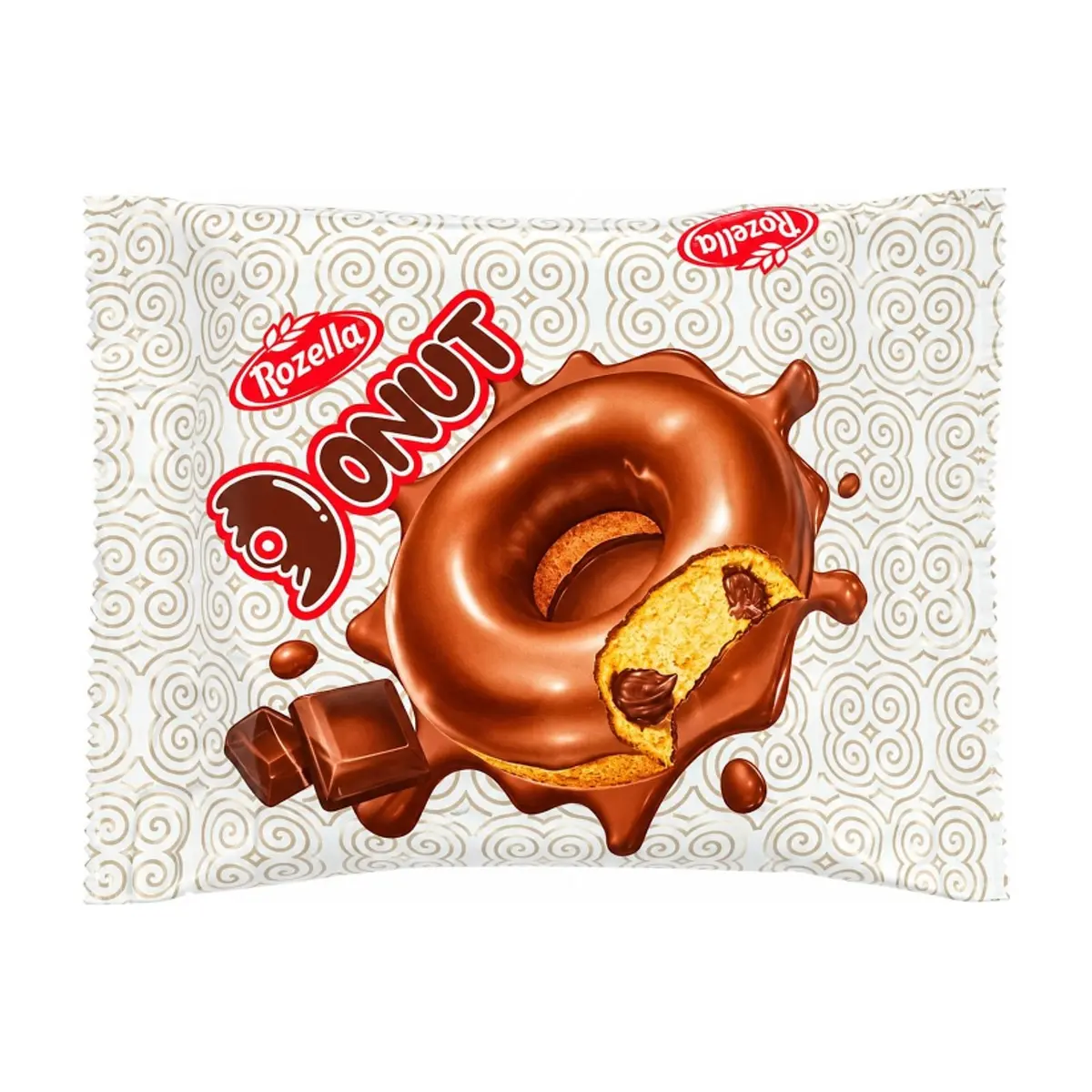 Dona cubierta de chocolate con crema de chocolate Rozella (30 g / 1.05 oz)