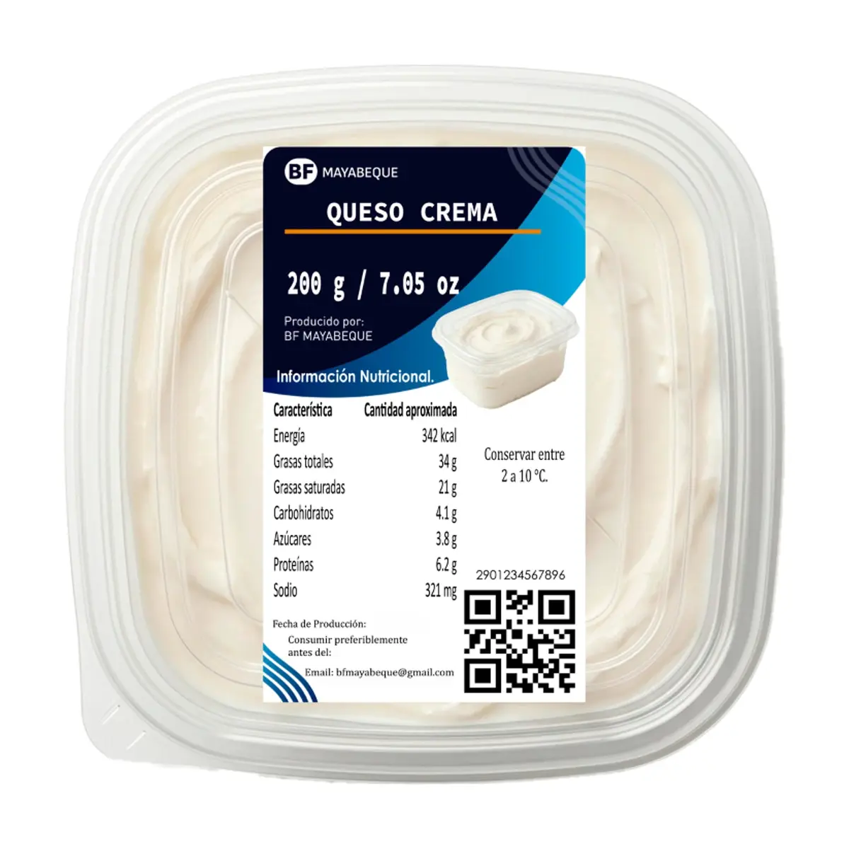 Queso crema BF Mayabeque (200 g / 7.05 oz)