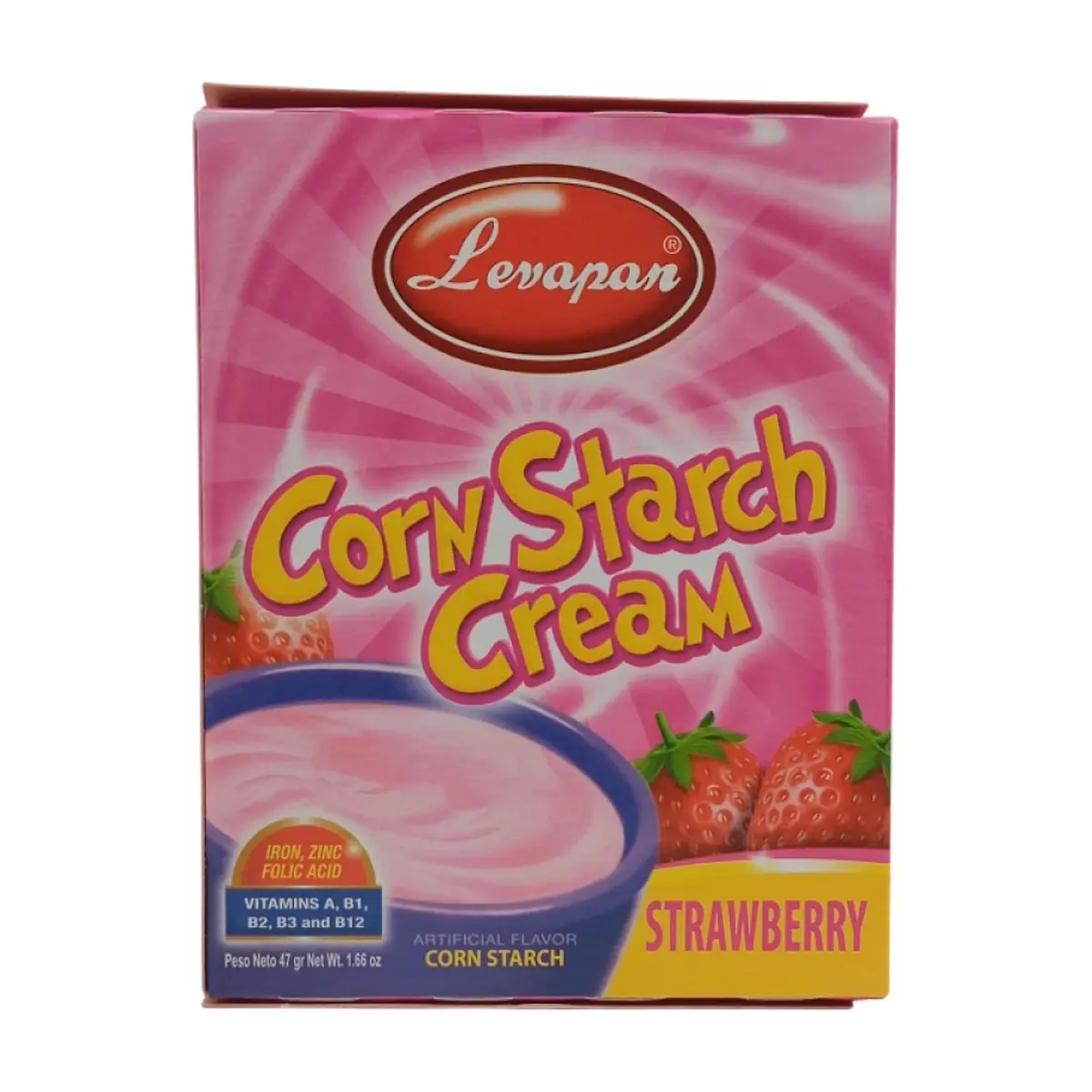Crema de maicena sabor fresa Levapan (47 g / 1.65 oz)
