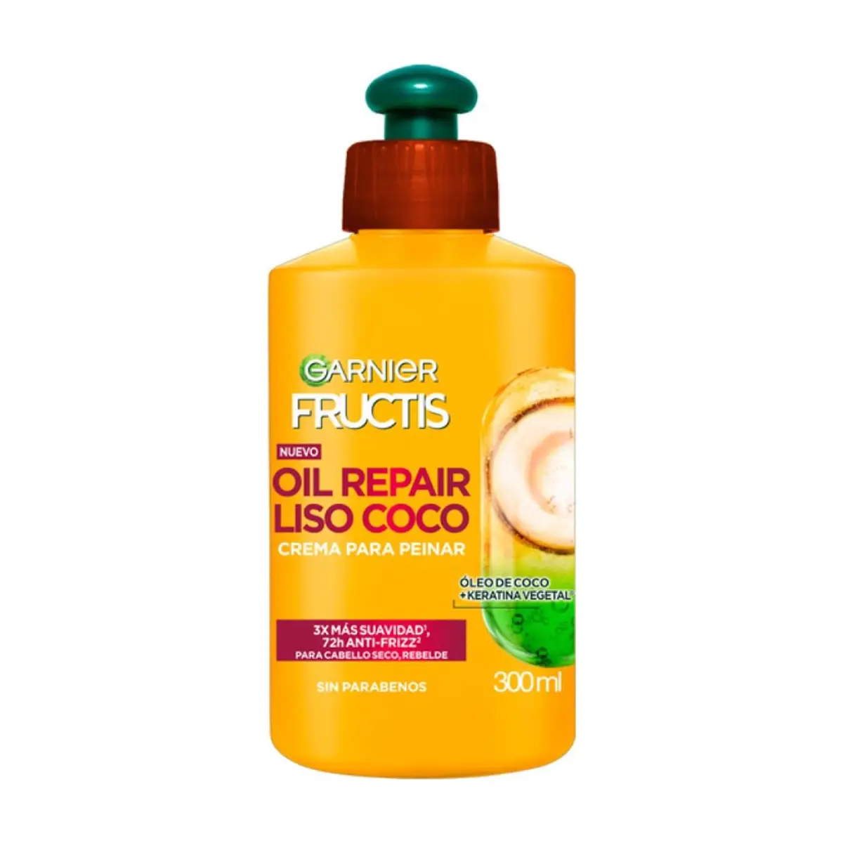 Crema para peinar Oil Repair Liso Coco Garnier Fructis (300 ml)