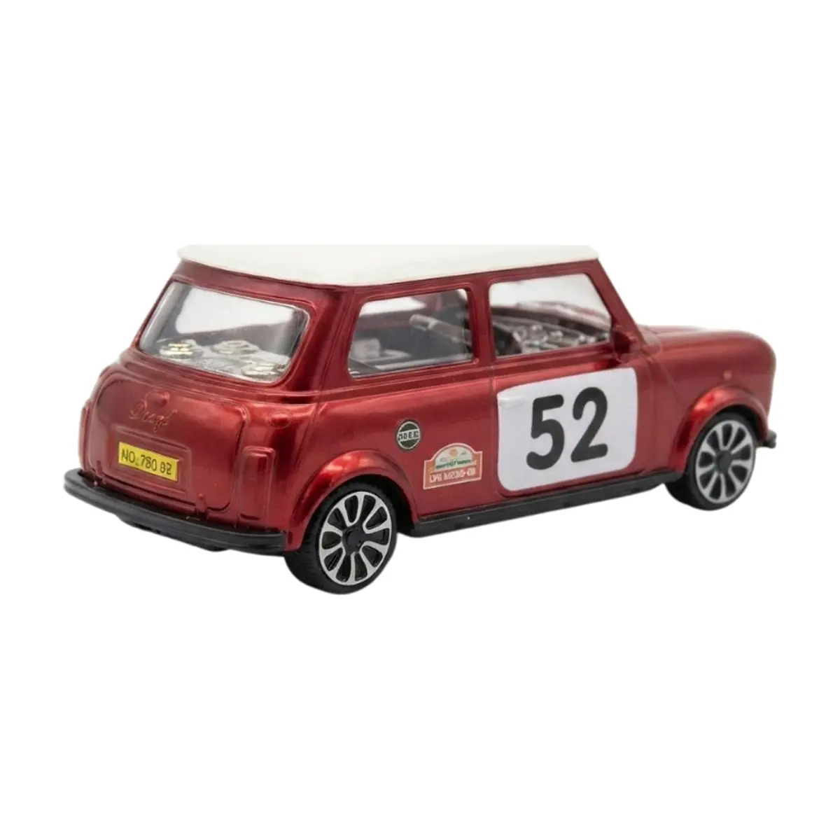 Carro clásico de juguete Mini Cooper rojo y blanco Toys - Thumbnail 2