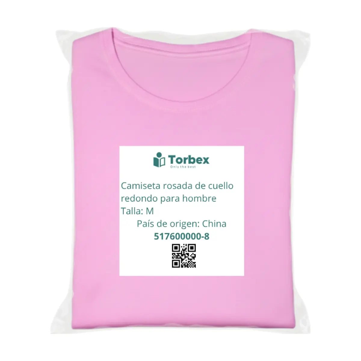 Camiseta rosada de cuello redondo Torbex (Talla M) - Thumbnail 4