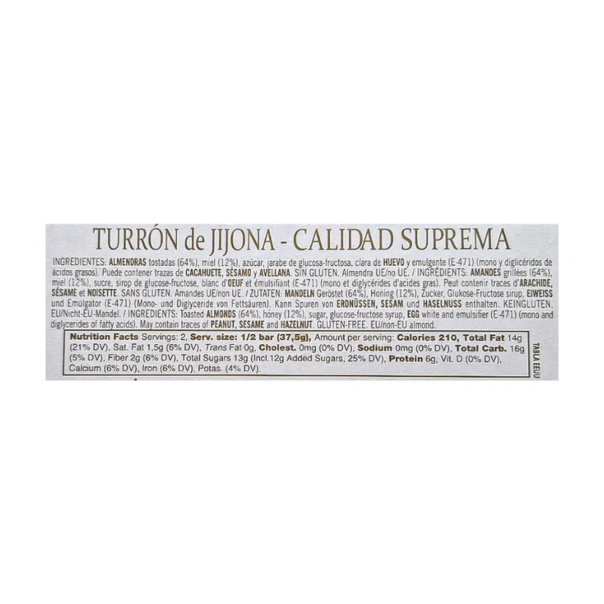 Dúo de turrón de jijona y de alicante El Romero (150 g / 5.29 oz) - Miniatura 4