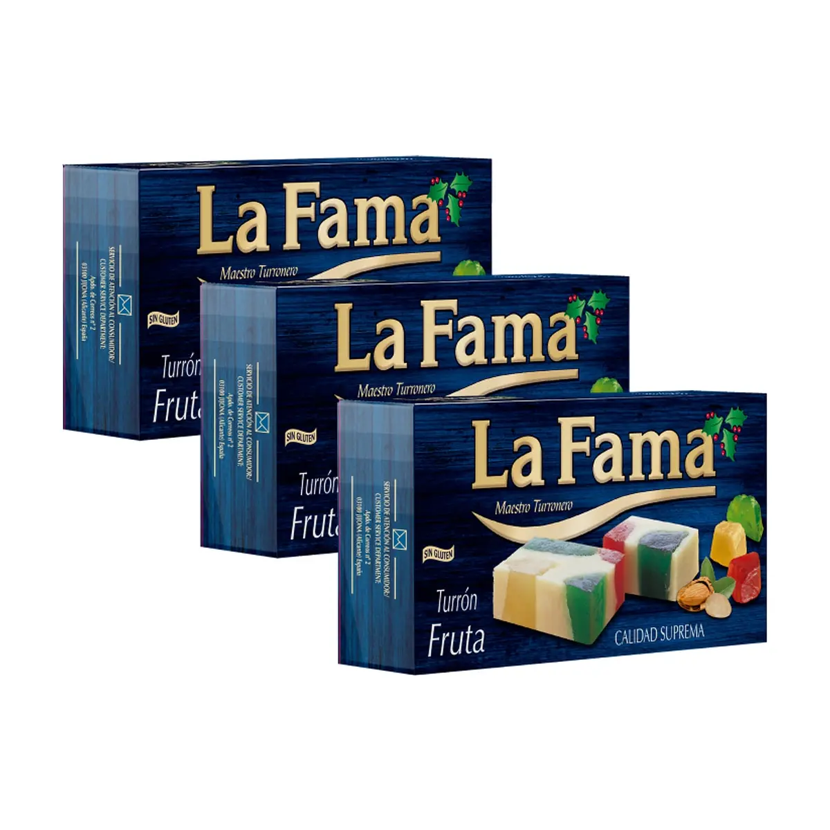 Turrón de Fruta La Fama (3 x 200 g / 5.3 oz) - Imagen 1