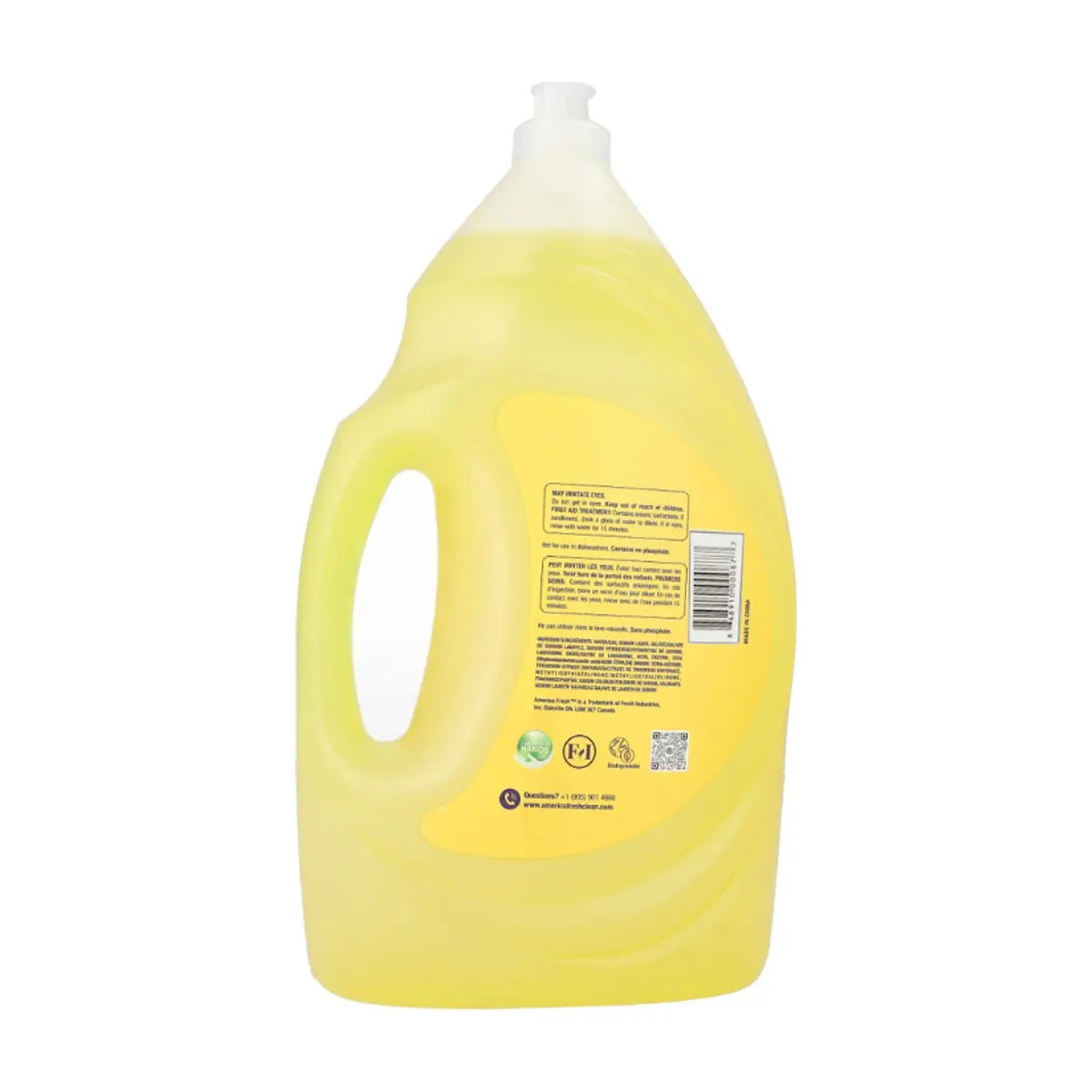 Detergente lavavajillas ultra amarillo aroma a limón America Fresh (1.76 L / 59.5 fl oz) - Miniatura 2