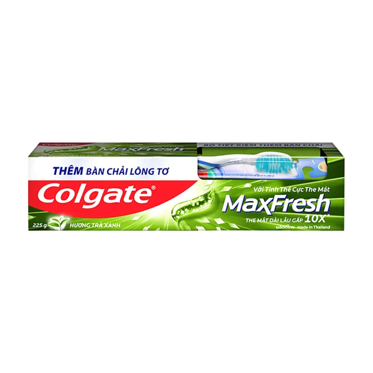 Cepillo de dientes para adultos + Pasta dental sabor té verde Max Fresh Colgate (225 g / 7.93 oz) - Thumbnail 4
