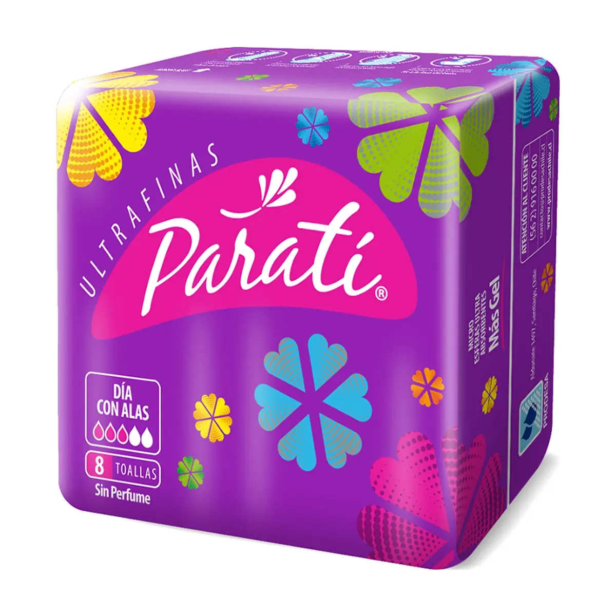 Toallas sanitarias ultrafinas con alas Paratí (8 U)