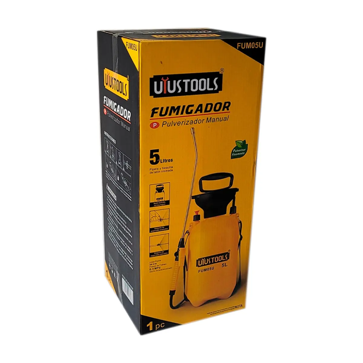 Fumigador manual tanque depósito bomba tipo mochila para fumigar 5 L Uyustools - Thumbnail 2
