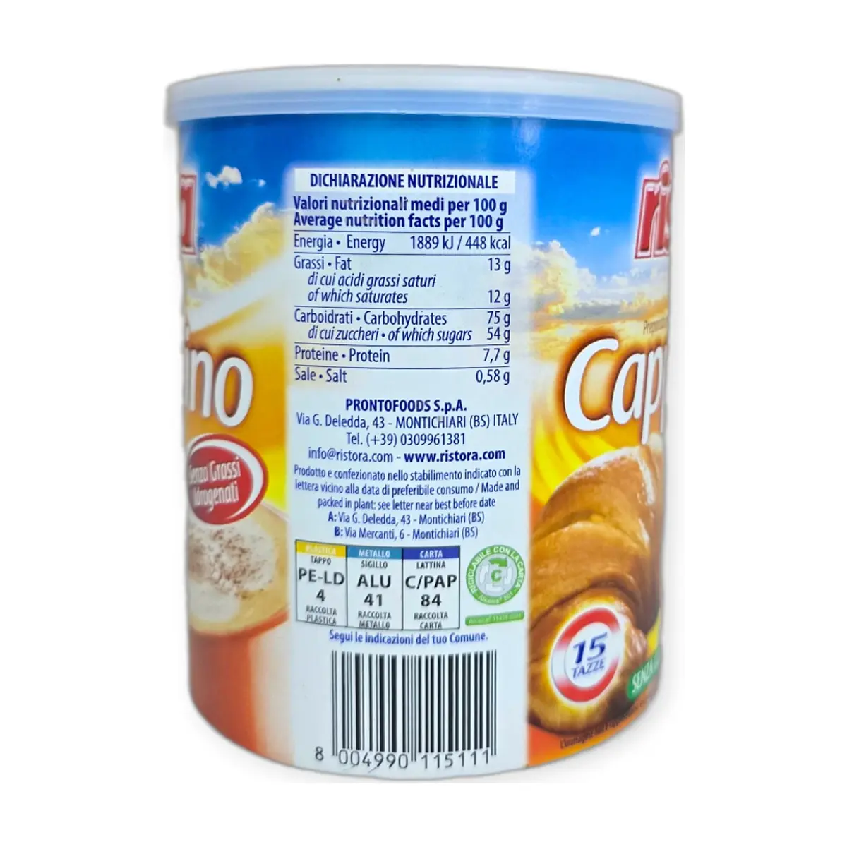 Capuchino instantáneo Ristora (250 g / 8.81 oz) - Thumbnail 2