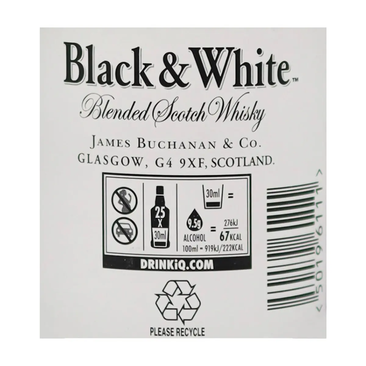 Whisky Black & White (750 ml) - Thumbnail 6