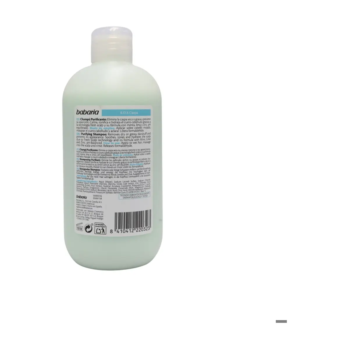 Champú purificante S.O.S caspa Babaria (500 ml) - Thumbnail 3