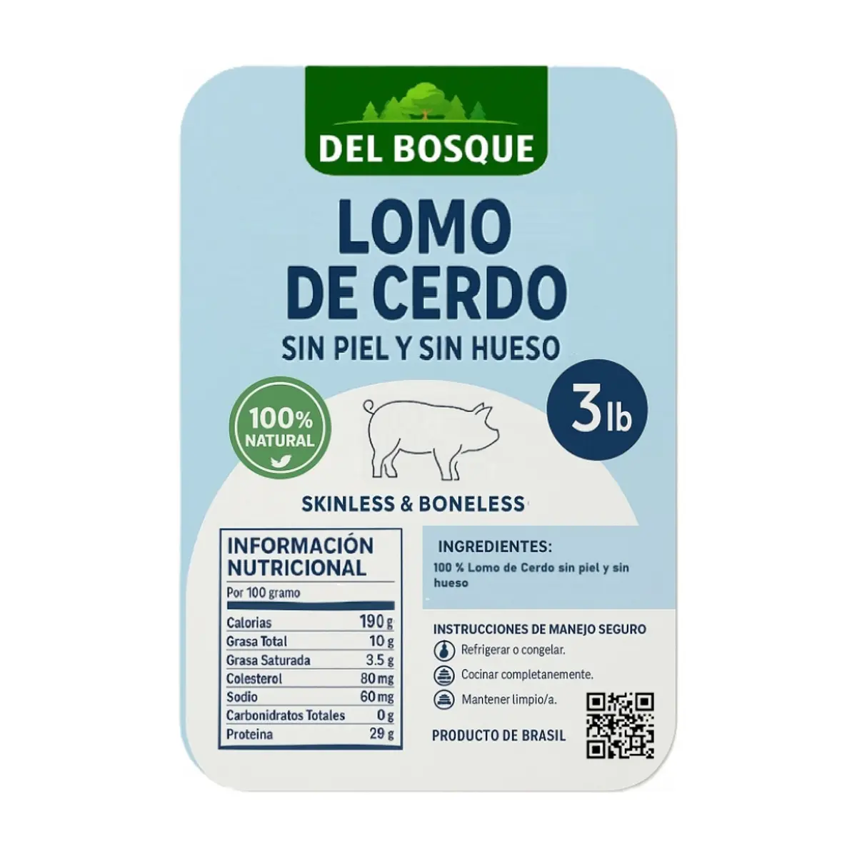 Combo de lomo de cerdo sin piel y sin hueso (2 x 3 lb) - Miniatura 2