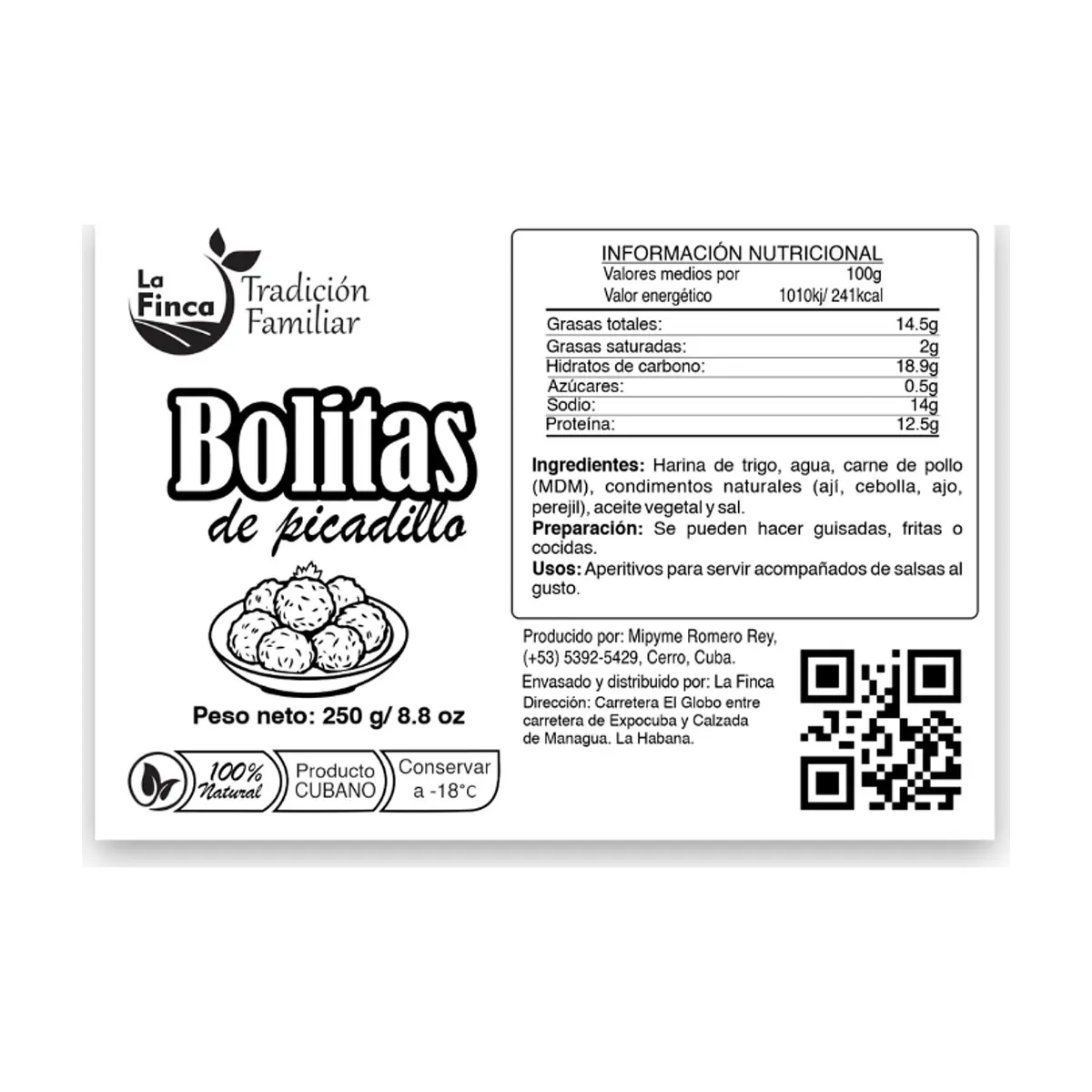 Bolitas de picadillo La Finca (250 g / 8.8 oz) - Thumbnail 3