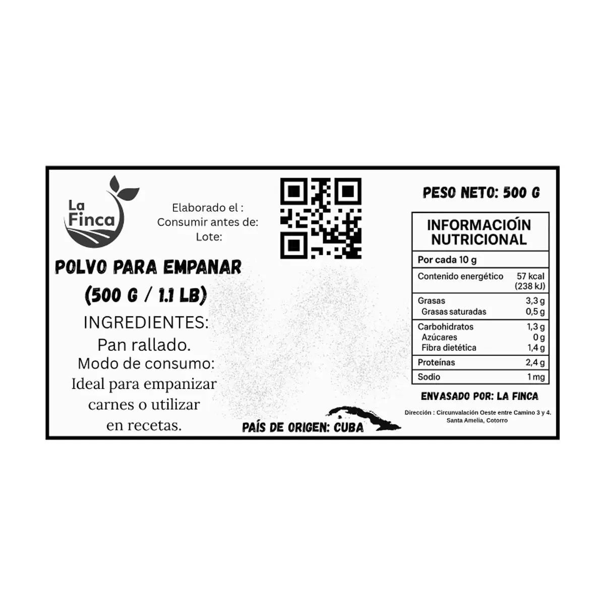 Polvo para empanar La Finca (500 g / 1.1 lb) - Thumbnail 3