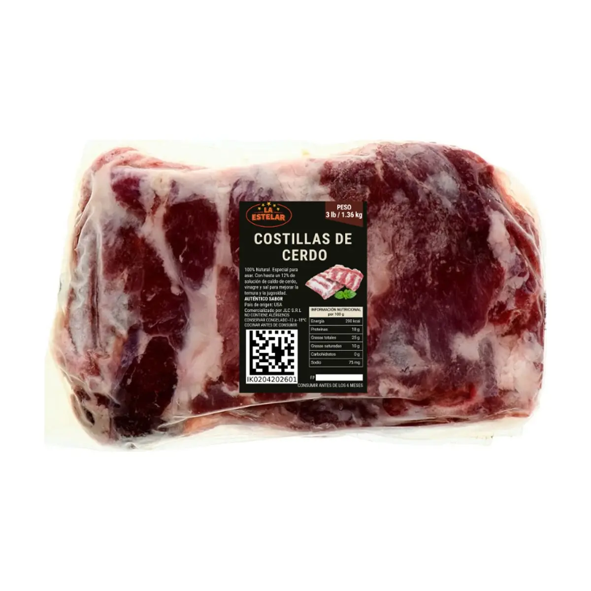 Costillas de cerdo La Estelar (1.36 kg / 3 lb)