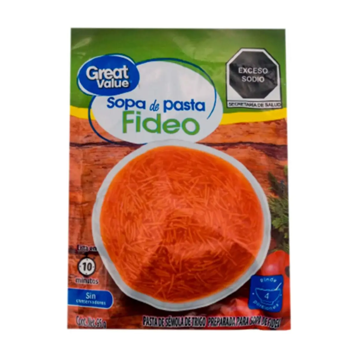 Sopa pasta de fideos Great Value (95 g / 3.35 oz) - Thumbnail 2