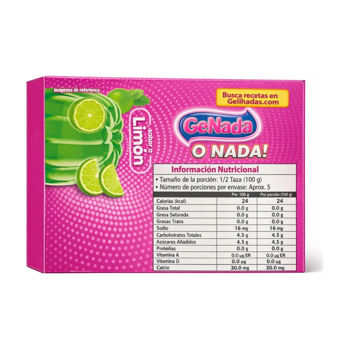 Gelatina sabor limón Gel´hada (35 g / 1.23 oz) - Thumbnail 3