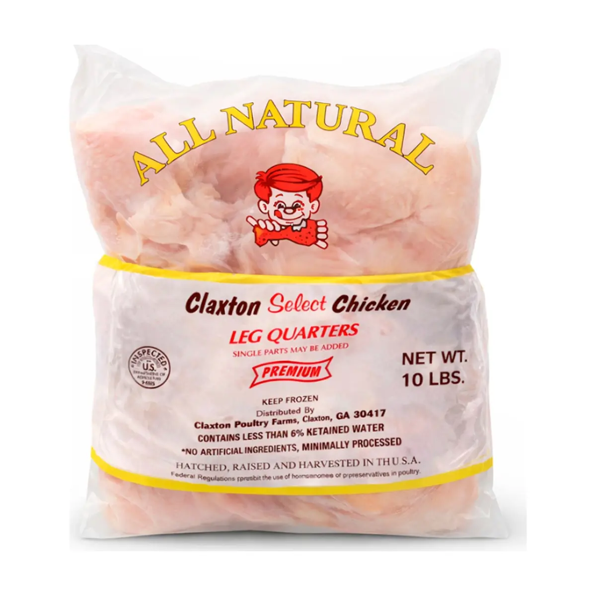 Cuartos traseros de pollo Claxton Select Chicken (4.54 kg / 10 lb) - Thumbnail 2