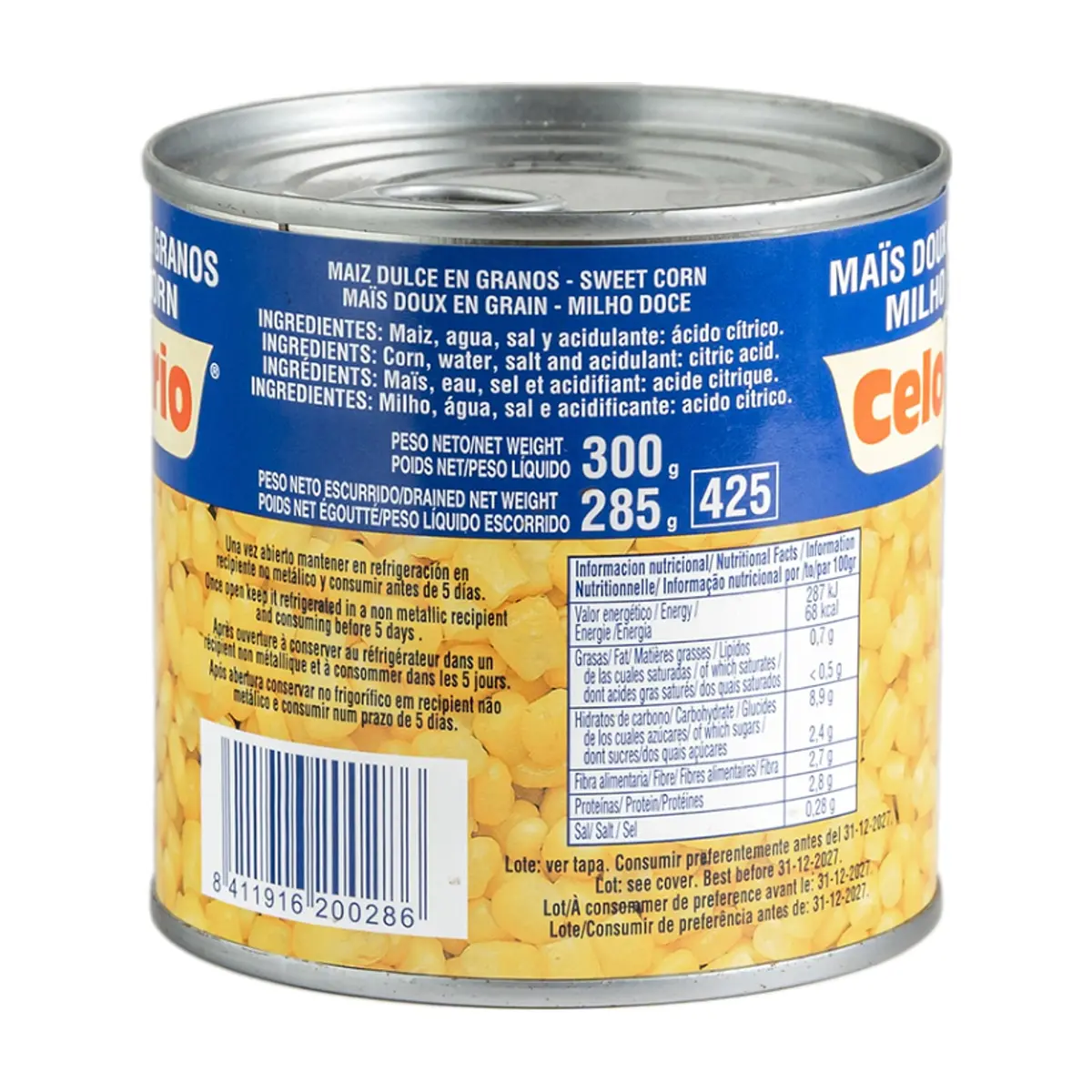 Maíz dulce en grano Celorrio (300 g / 10.58 oz) - Thumbnail 3
