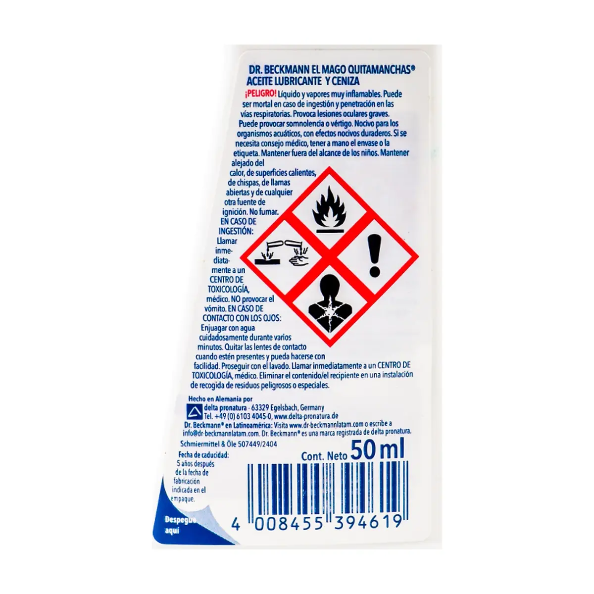Quitamanchas de aceite lubricante y ceniza El Mago Dr. Beckmann (50 ml) - Thumbnail 4