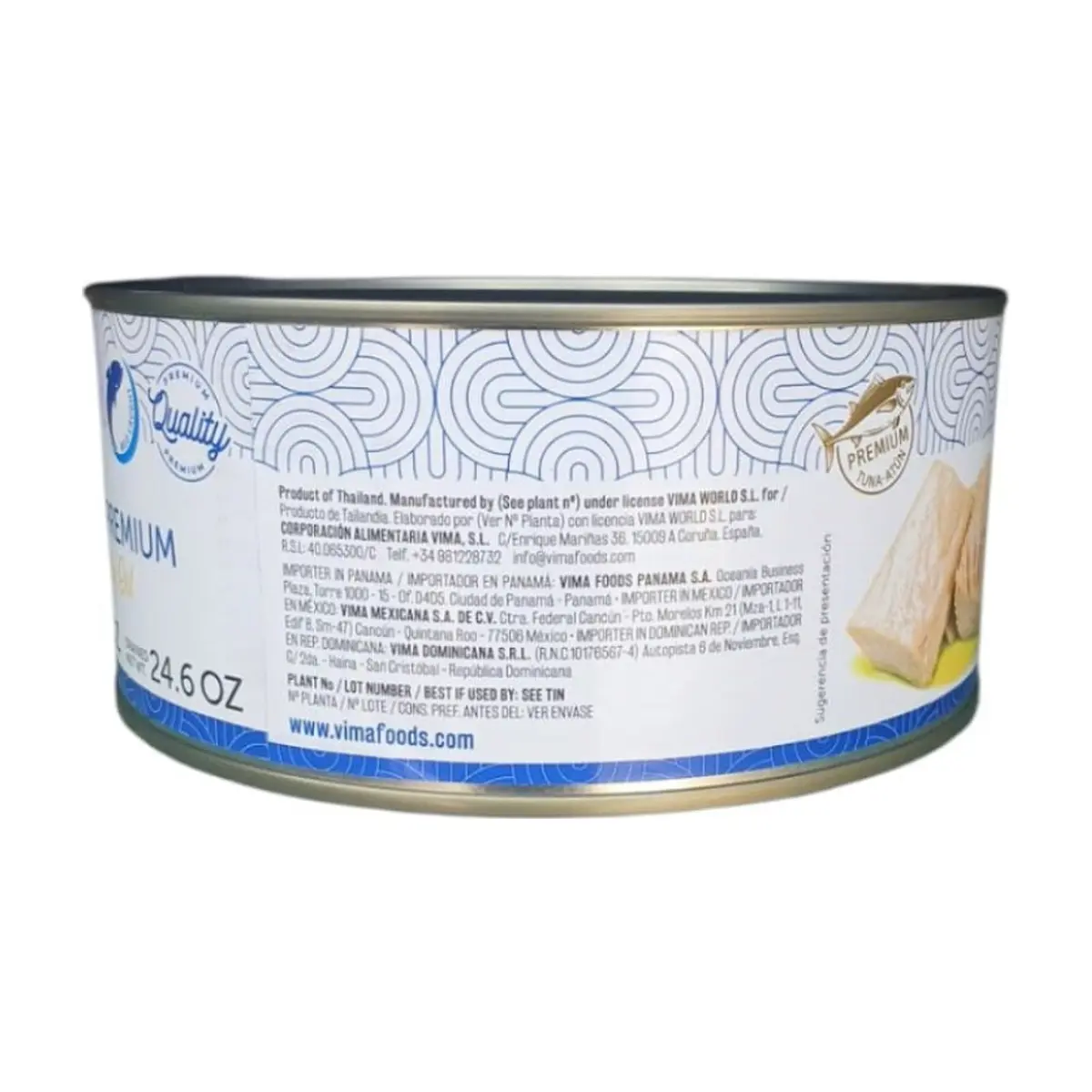 Atún premium en aceite vegetal Vima Foods (1 kg / 2.2 lb) - Thumbnail 2