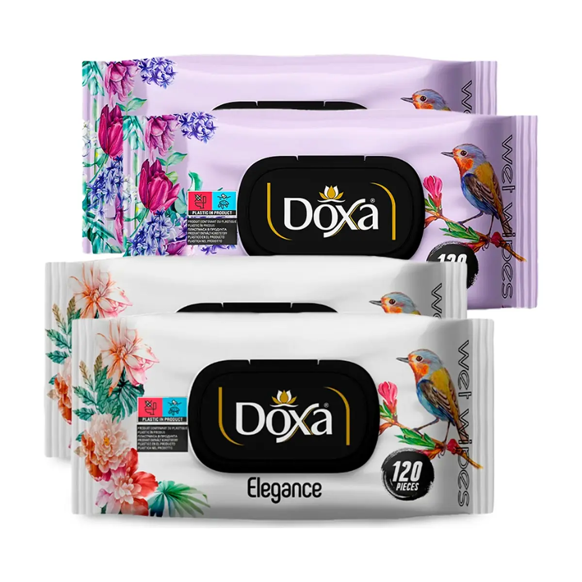 Combo de higiene #4: Toallitas húmedas Doxa Elegance + Toallitas húmedas Doxa Warmness