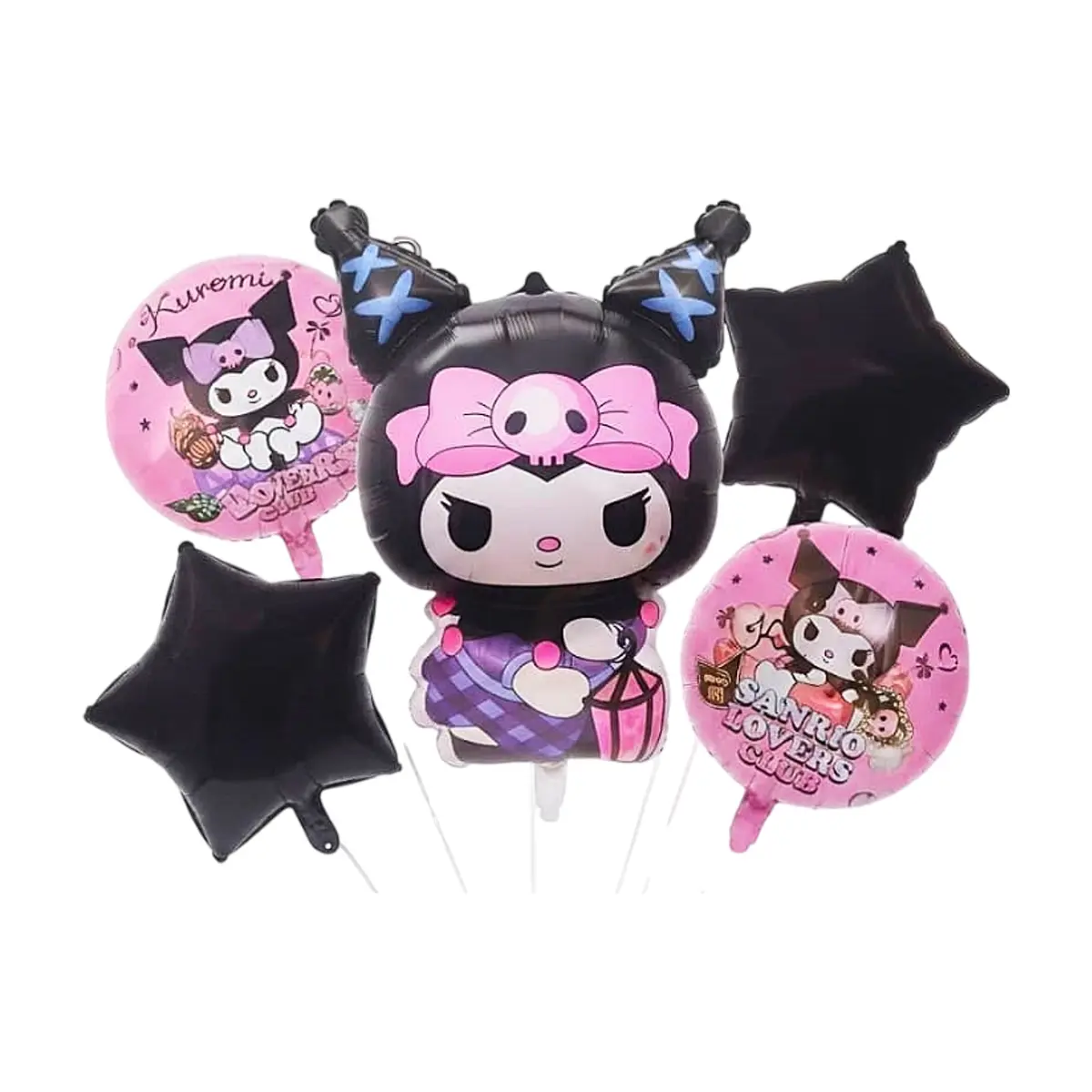 Set de globos temáticos Kuromi Tiara (5 U)