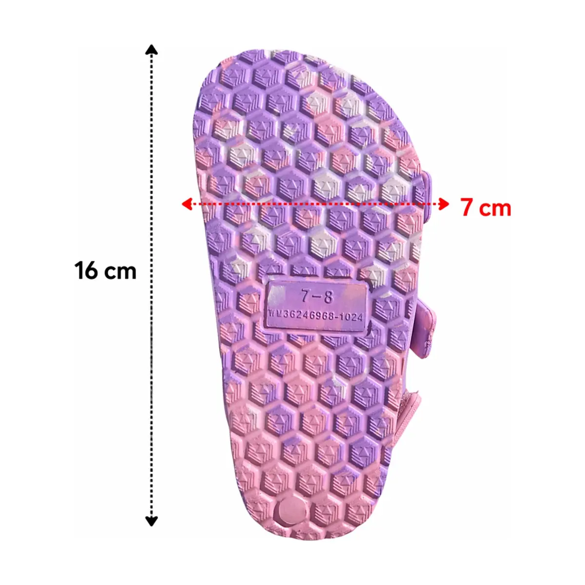 Sandalias de hebillas color rosa degradado para niñas Wonder Nation (Talla 7-8) - Thumbnail 2