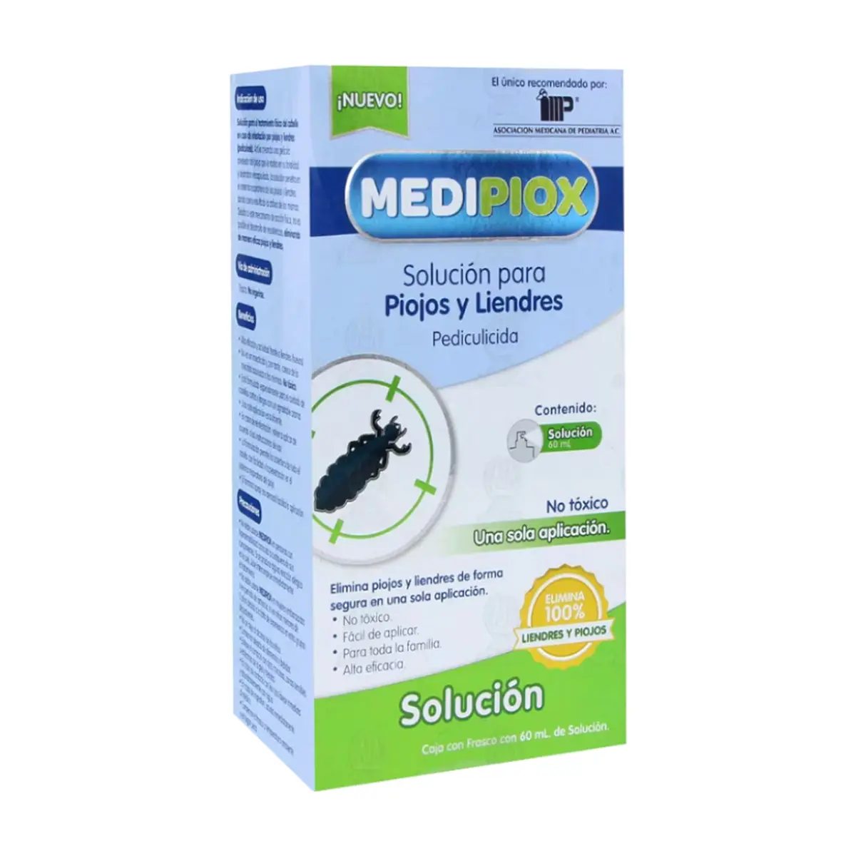 Solución para piojos y liendres MediPiox (60 ml)
