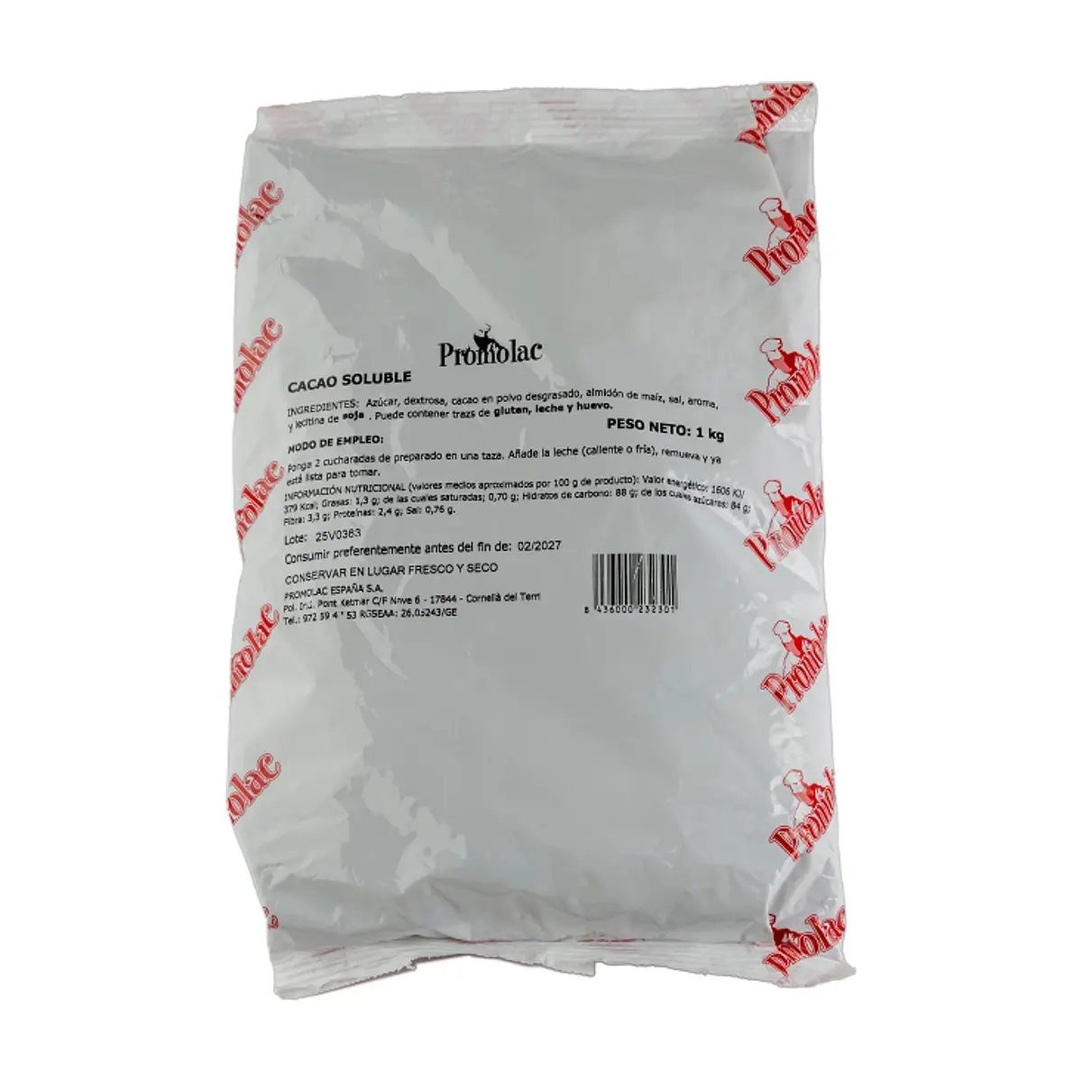 Chocolate en polvo Promolac (1 kg / 2.2 lb)