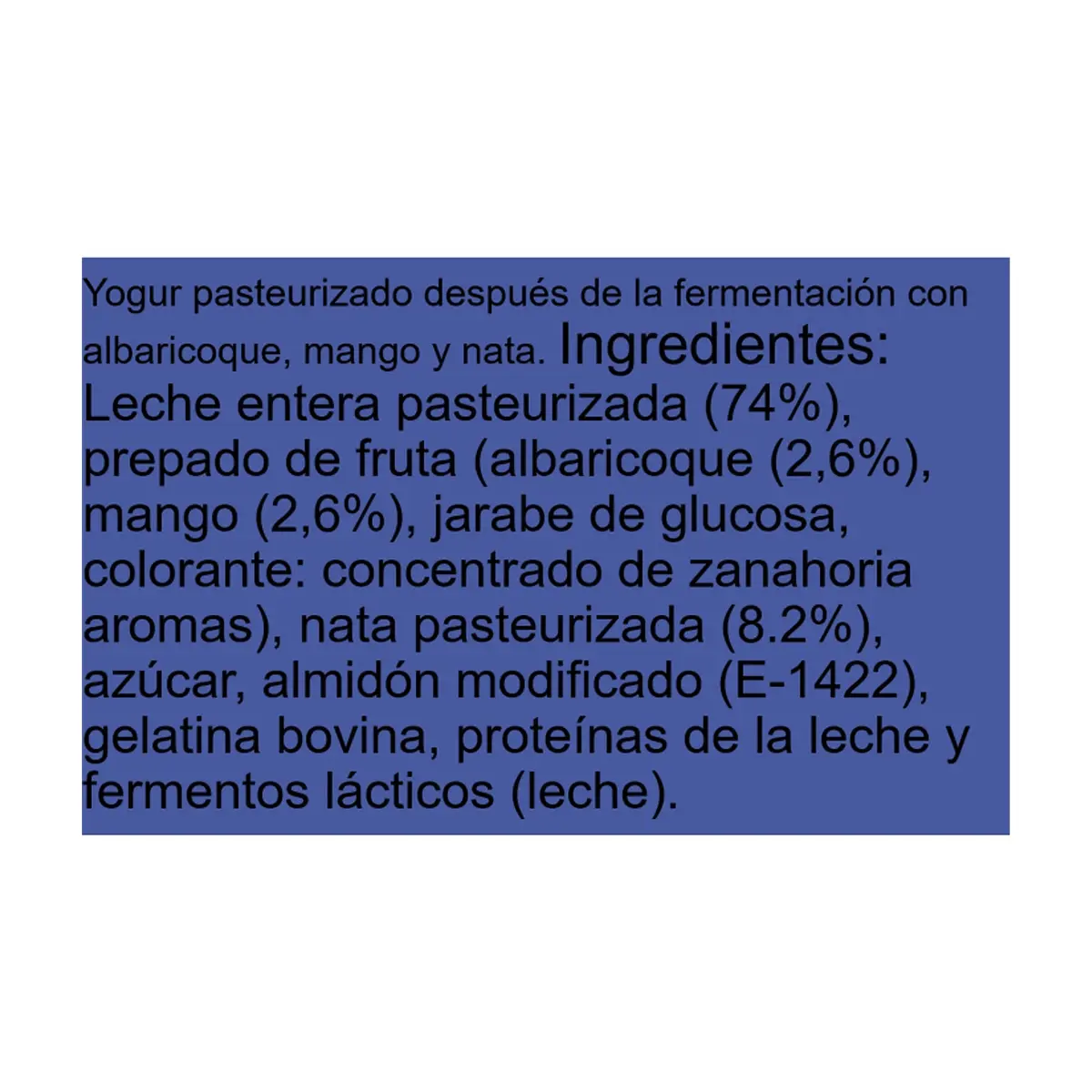 Yogur cremoso pasteurizado después de la fermentación con albaricoque, mango y nata Pascual (8 x 120 g / 4.23 oz) - Miniatura 4