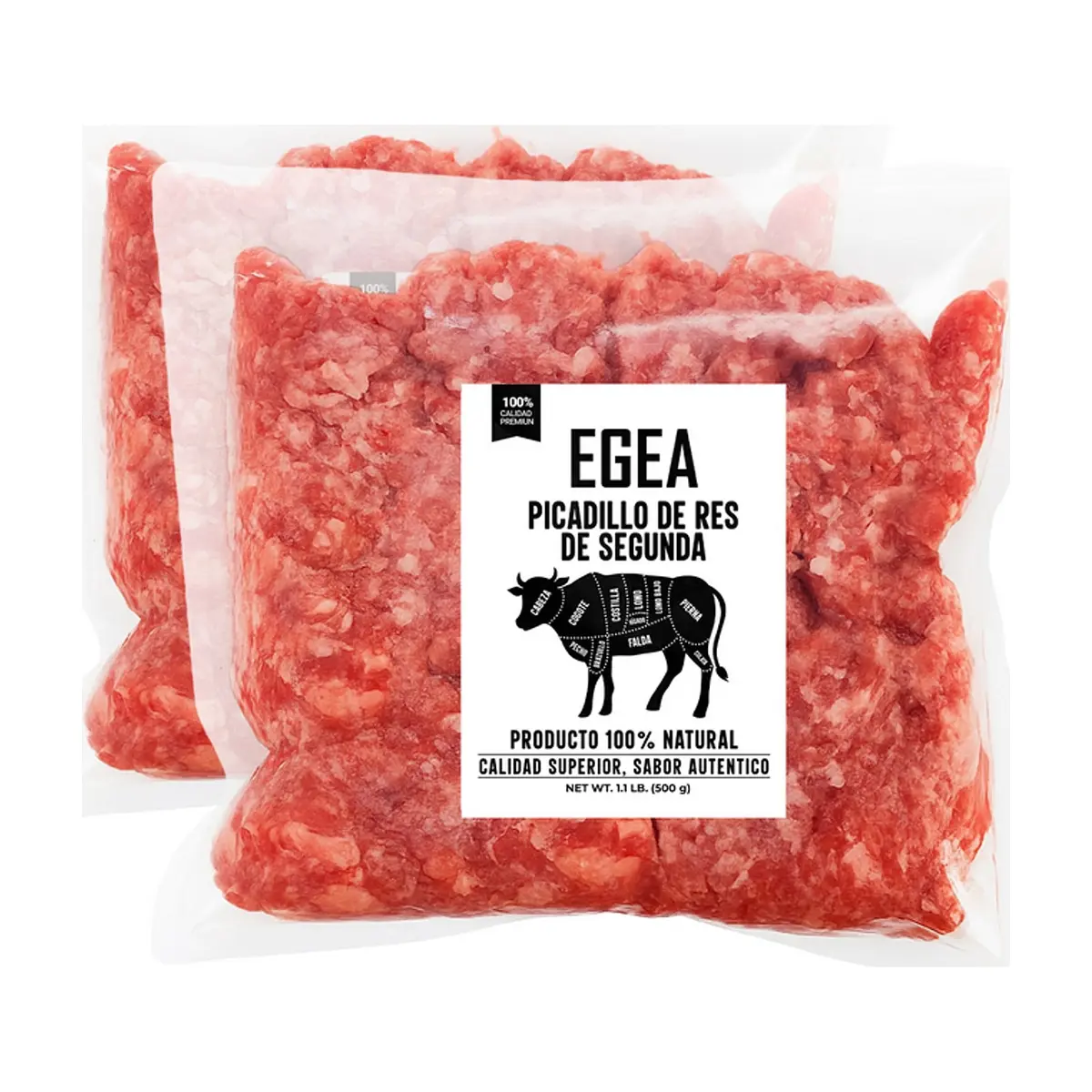 Picadillo de res de segunda EGEA (2 x 500 g / 1.1 lb)