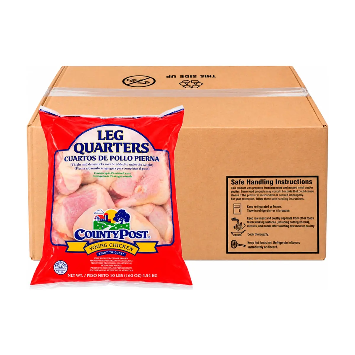 Cuartos traseros de pollo County Post (4 x 4.54 kg / 10 lb) - Miniatura 1