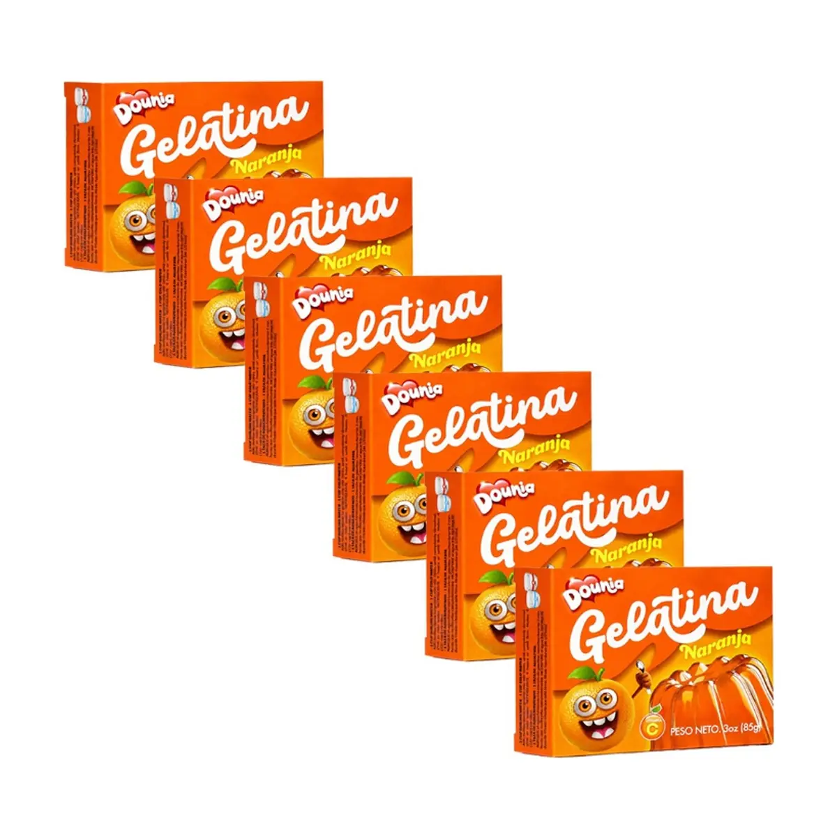 Gelatina con sabor a naranja Dounia ( 6 X 85 g / 3 oz) - Imagen 1