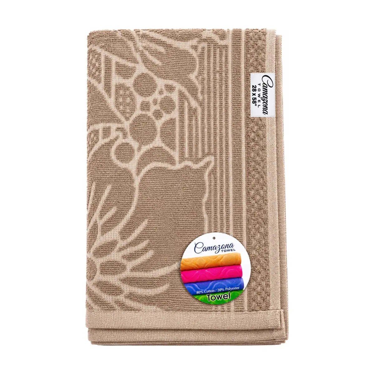 Toalla beige 71.12 × 147.32 cm Camazona - Imagen 1