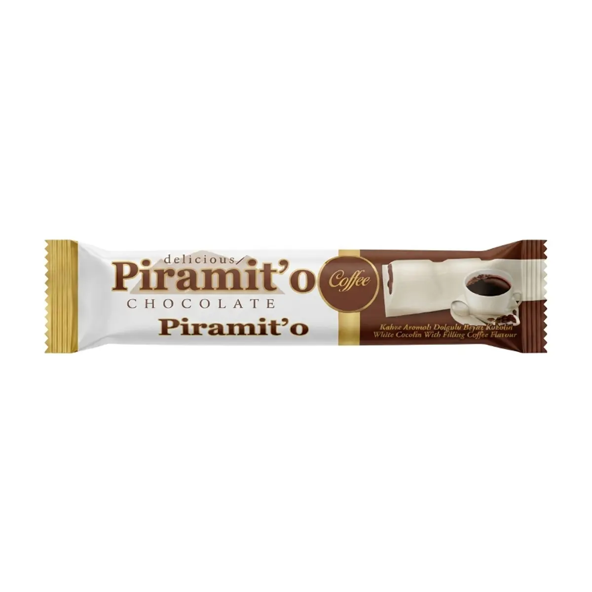 Barrita de chocolate rellena de crema de café Piramit'o Akai (35 g / 1.23 oz)