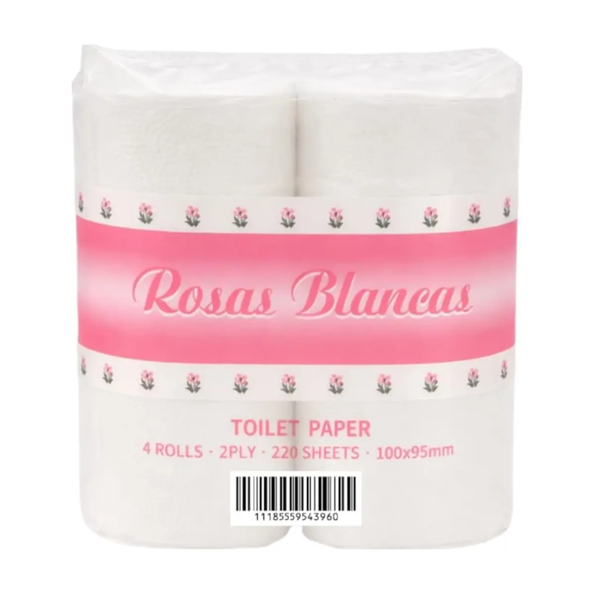Papel higiénico 2 capas Rosas Blancas (4 U) - Thumbnail 3
