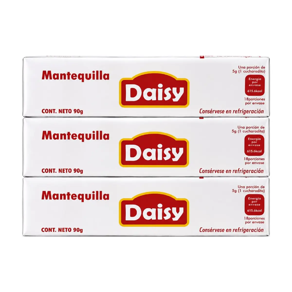 Mantequilla sin sal Daisy ( 3 x 90 g / 3.17 oz)
