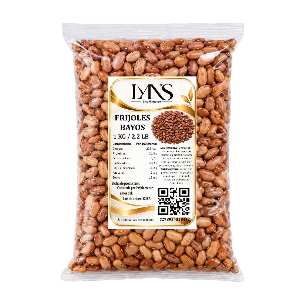 Frijoles bayos Los Meneses (1 kg / 2.2 lb) - Miniatura 1
