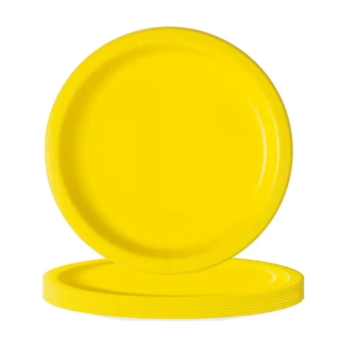 Platos desechables Amarillos