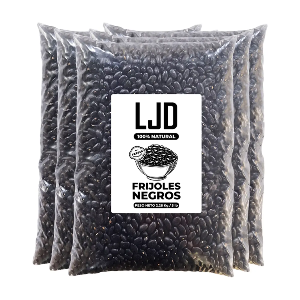 Frijoles negros LJD (5 x 2.26 kg / 5 lb)