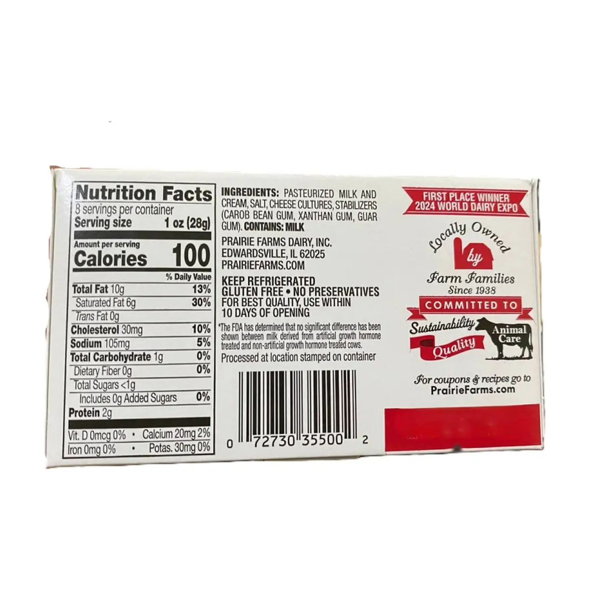 Queso crema Prairie Farms (226 g / 8 oz) - Miniatura 4