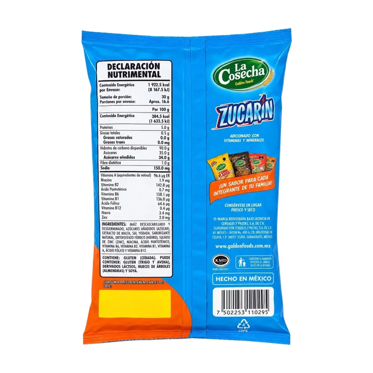 Cereal de hojuelas de maíz con azúcar La Cosecha Golden Foods (500 g / 1.10 lb) - Thumbnail 2