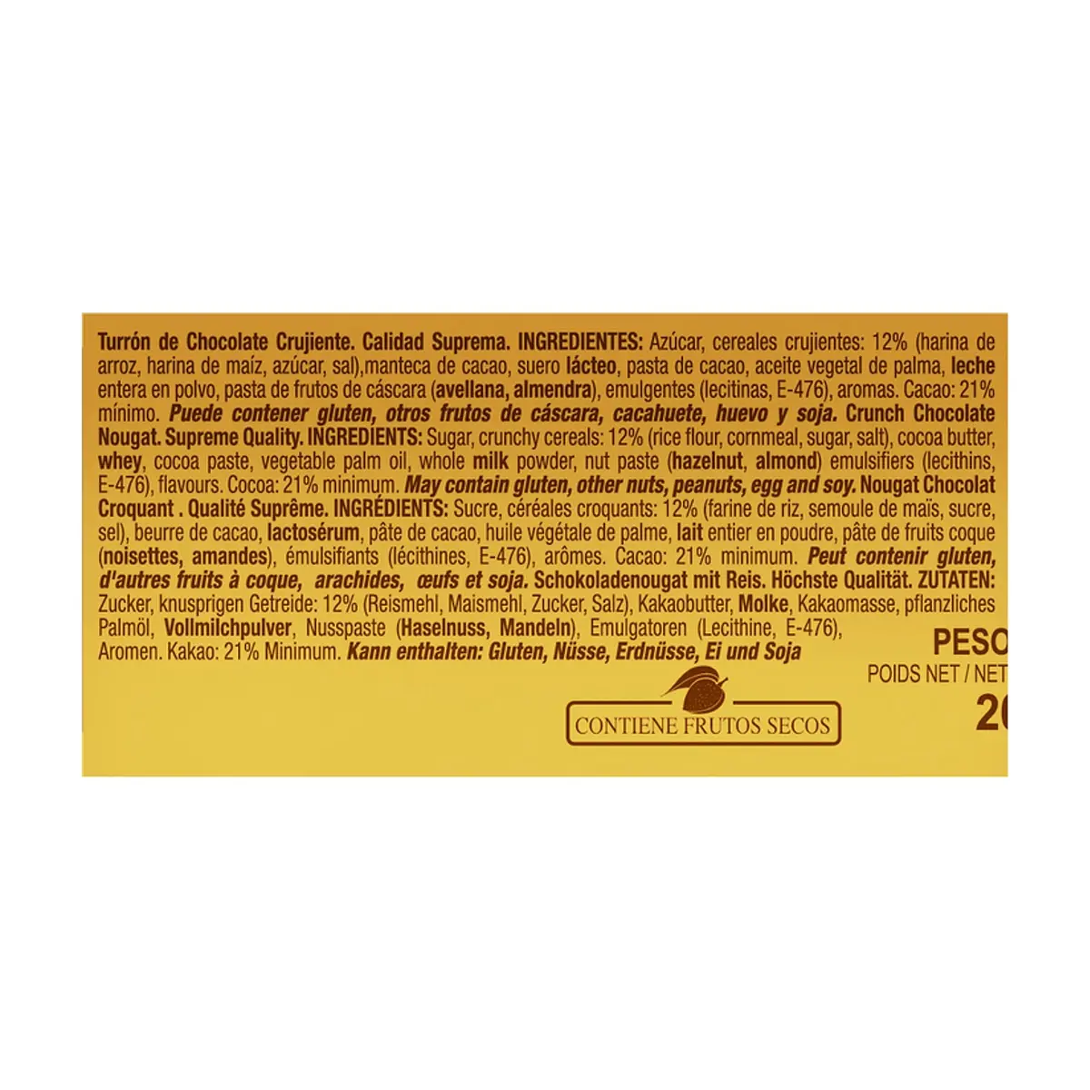 Turrón de chocolate La Fama (200 g / 7 oz) - Miniatura 4