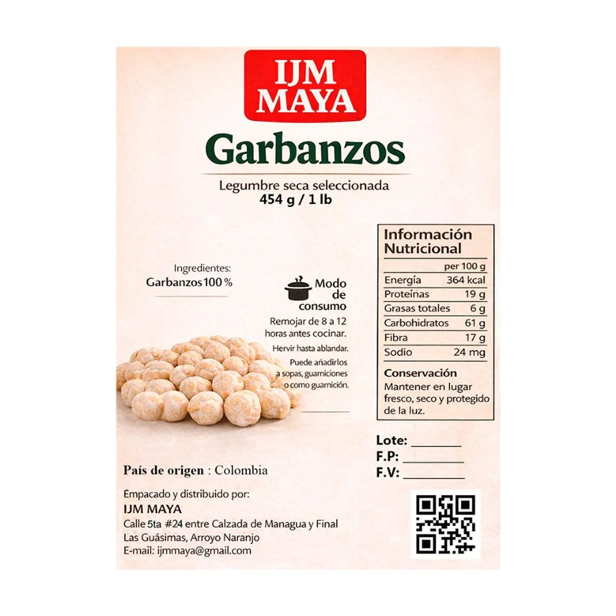 Garbanzos IJM Maya (454 g / 1 lb) - Thumbnail 3