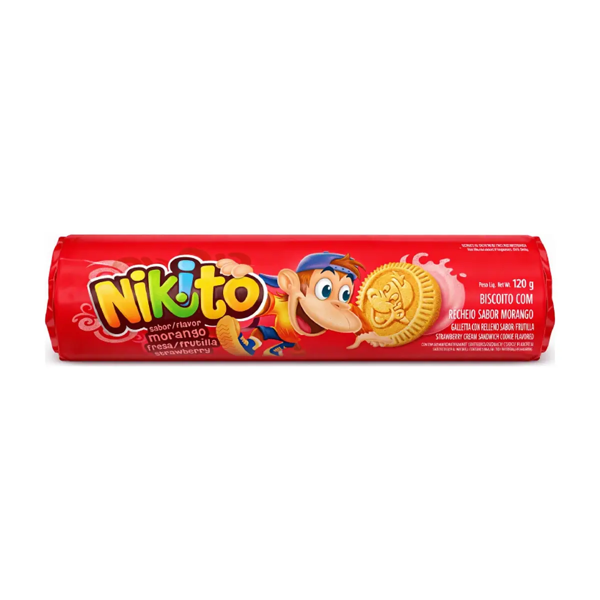Galletas dulces con crema sabor fresa Nikito (120 g / 4.23 oz)